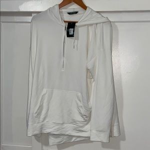 Lauren Ralph Lauren White half zip hoodie